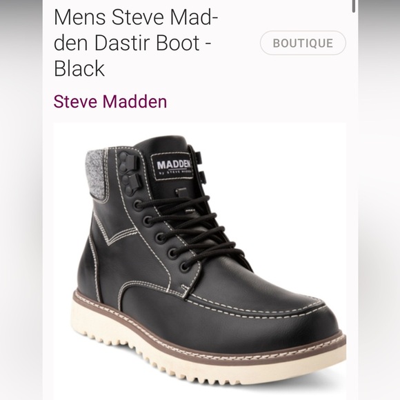 Shoes sale 50%off Mens Steve Madden Dastir Boot - Black 8 EUC S4 main image 4
